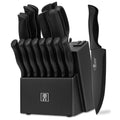 HUNTER.DUAL DF-15 PRO MAX 19-piece black knife set manufacturer reference image; not the actual item. Actual box is shown next.