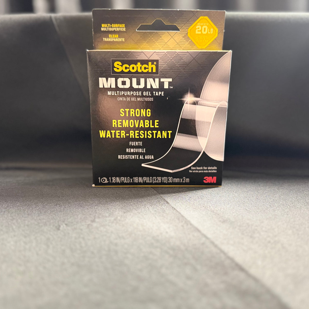 3M Scotch-Mount Clear Double-Sided Gel Tape / 1.18 × 118 in — product photo 3