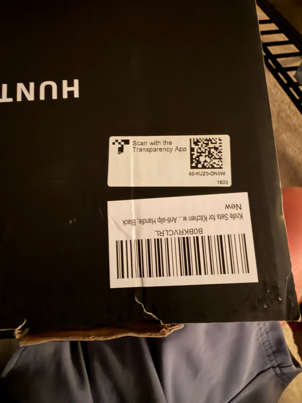 HUNTER.DUAL knife set original packaging barcode label