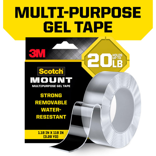 3M Scotch-Mount Clear Double-Sided Gel Tape / 1.18 × 118 in — product photo 1