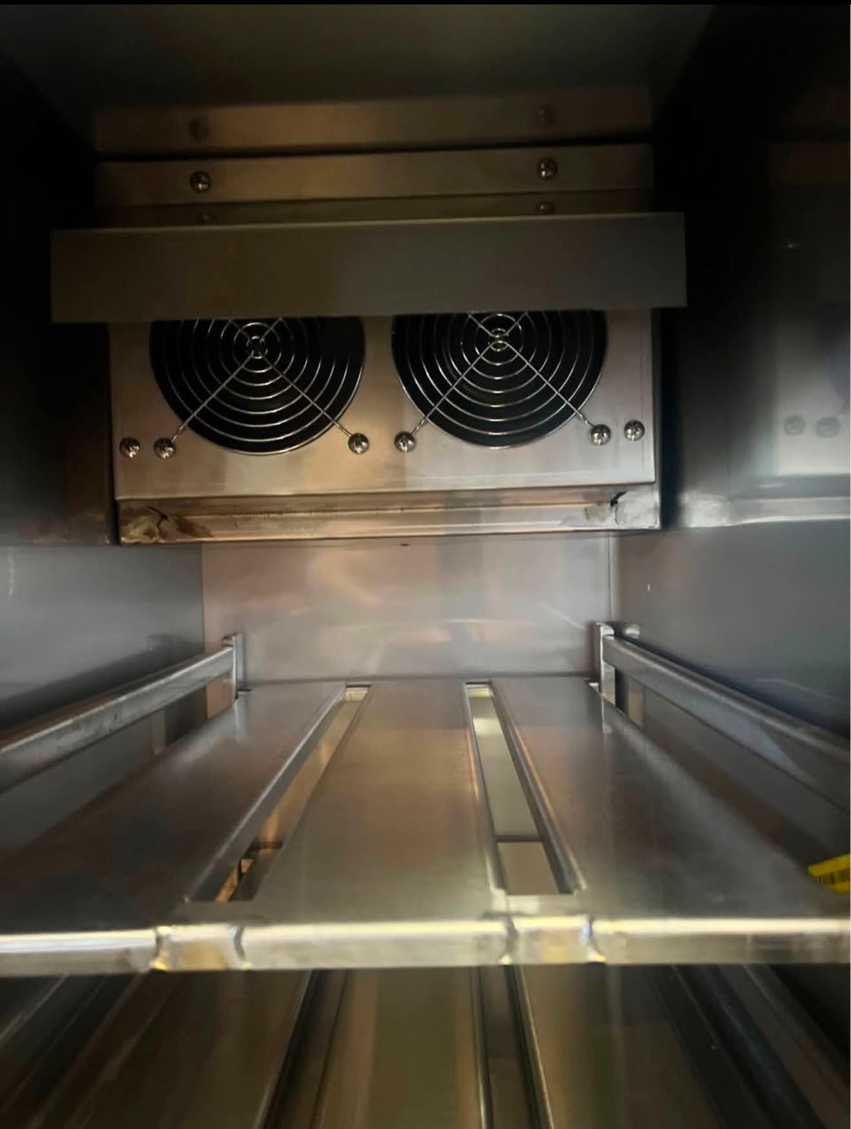 Franke meatwell interior fans and rack supports