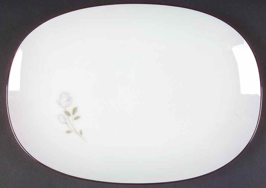 Noritake Altadena 6437 serving platter catalog pattern reference; actual serving dish is shown second and its dimensions remain unmeasured.